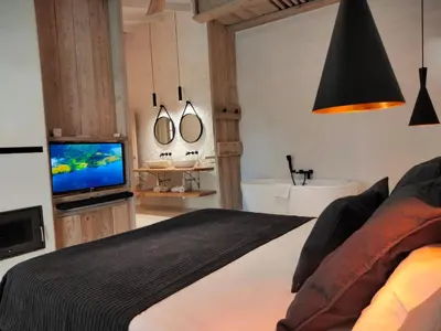 Cama o camas de una habitación en Apartamento Caolin Rocabella