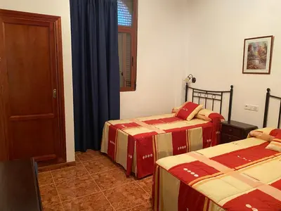 Cama o camas de una habitación en Hotel Meson Fuente del Pino
