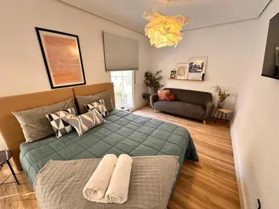 Cama o camas de una habitación en Apartamento El Naranjo