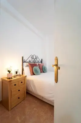 Cama o camas de una habitación en La Ruteña