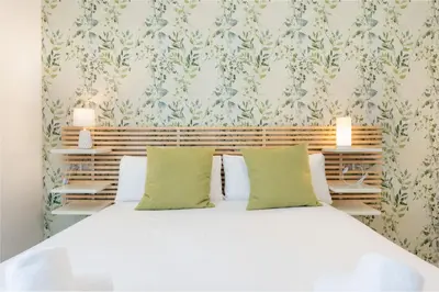 Cama o camas de una habitación en Beautiful apartment with balcony - Center-1BD1BTH