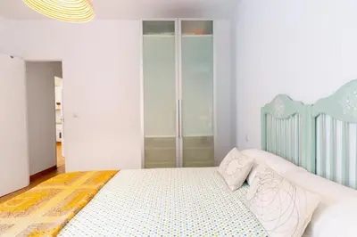 Cama o camas de una habitación en CR ALAMEDA Amplio y Traquilo apartameto para parejas