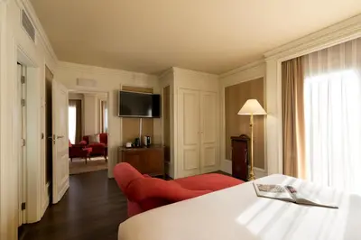 Cama o camas de una habitación en Hotel Sevilla Center