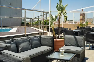 Zona de estar de Hotel Sevilla Center