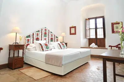 Cama o camas de una habitación en Monasterio de San Francisco
