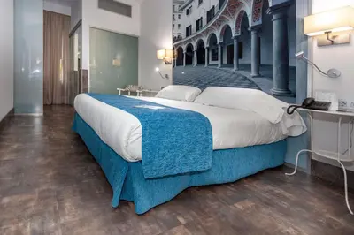 Cama o camas de una habitación en AACR Hotel Monteolivos