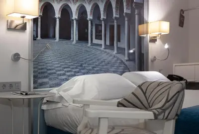 Cama o camas de una habitación en AACR Hotel Monteolivos
