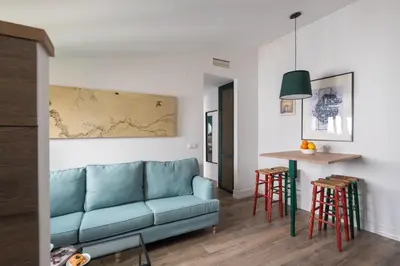 Zona de estar de Wello Apartments Sevilla