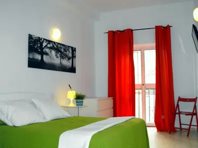 Cama o camas de una habitación en Hostal Santa Catalina