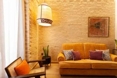 Zona de estar de Duplex en el casco antiguo de Sevilla