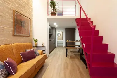 Zona de estar de Duplex en el casco antiguo de Sevilla