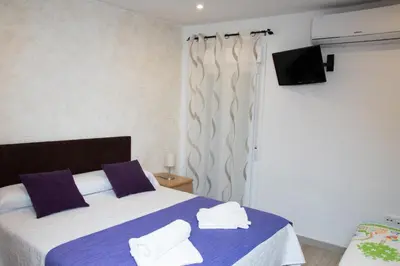 Cama o camas de una habitación en Casa Rural Los Tablaos
