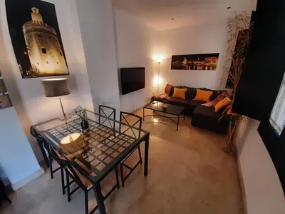 Zona de estar de Apartamento con encanto en patio sevillano (203)