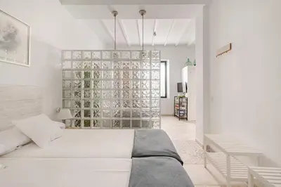 Cama o camas de una habitación en Encantador apartamento en el Centro