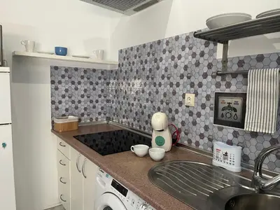 Una cocina o zona de cocina en Apartamento lux capilla