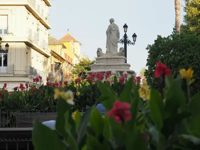 Jardín al aire libre en Apartamento Cruz Roja A