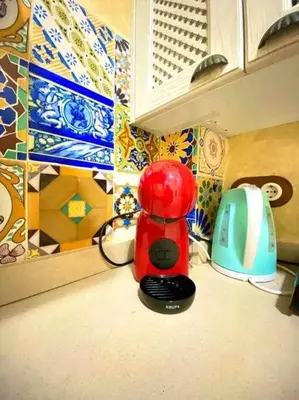 Una cocina o zona de cocina en Acogedor y tranquilo cerca de las setas - centro
