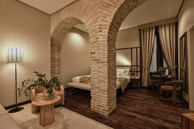 Cama o camas de una habitación en Hospes Palacio del Bailio, a Member of Design Hotels