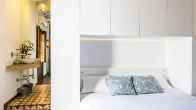 Cama o camas de una habitación en Sueños de la Judería Centro Cordoba