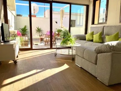 Zona de estar de Geysotur Casa Terraza Judería