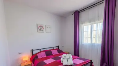 Cama o camas de una habitación en Casa Rural Olvera by Ruralidays