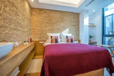 Cama o camas de una habitación en Olivia Suites