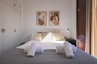 Cama o camas de una habitación en Mata Alameda Skyview by Valcambre
