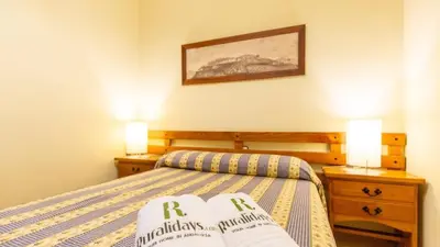 Cama o camas de una habitación en Alojamiento Rural El Salto Villafranca de Córdoba by Ruralidays