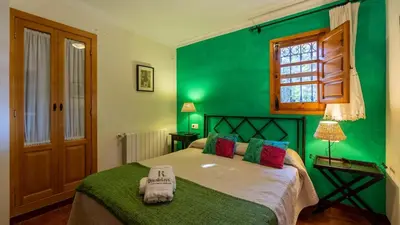 Cama o camas de una habitación en La Colina Villanueva del Rosario by Ruralidays
