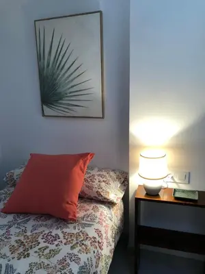 Cama o camas de una habitación en La casita