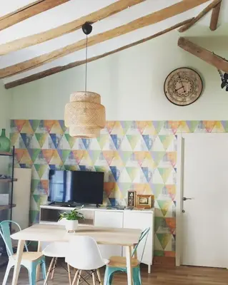 Una televisión o centro de entretenimiento en Bonito apartamento en el casco antiguo