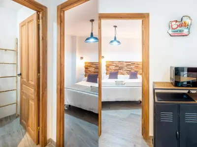 Cama o camas de una habitación en Alohamundi Molino