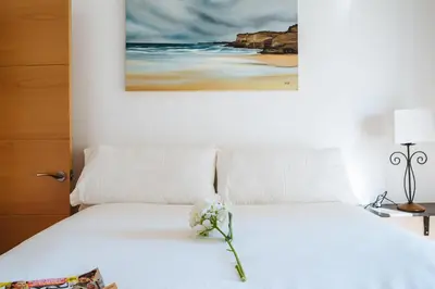 Cama o camas de una habitación en Distinguido y Céntrico Apartamento en San Bernardo