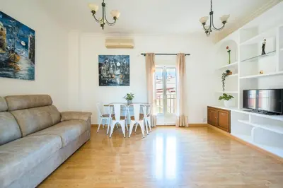 Zona de estar de Distinguido y Céntrico Apartamento en San Bernardo
