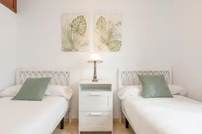 Cama o camas de una habitación en Green- Apartments Las Setas