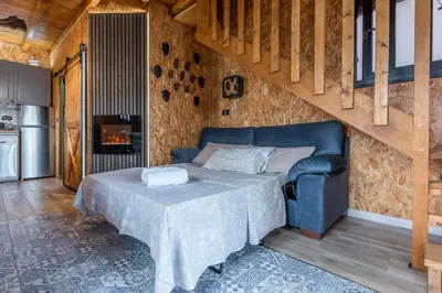 Plano de Encantador alojamiento con jacuzzi opcional, BBQ, íntimo, ideal para parejas