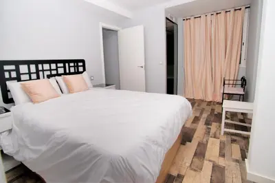 Cama o camas de una habitación en Apartamento Ponce de León junto estación