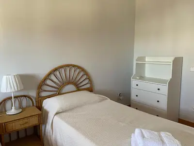 Cama o camas de una habitación en Casa Rural El Algarrobo