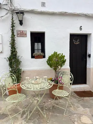 Un patio o zona al aire libre en Acogedora Casa Rural en Olvera La Morada