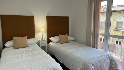 Cama o camas de una habitación en Wallada Valdenebro