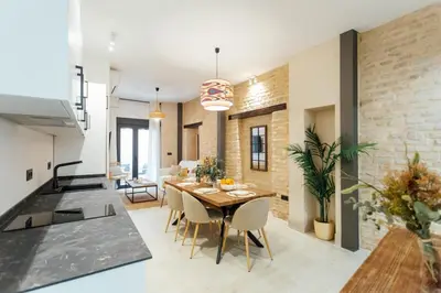 Zona de estar de Lux apt with POOL 2 Beds2 bathspatio - Setas