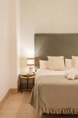Cama o camas de una habitación en Lux apt with POOL 2 Beds2 bathspatio - Setas