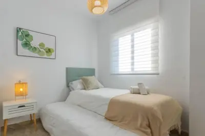 Cama o camas de una habitación en Apartamento con Terraza San Julian Cordoba