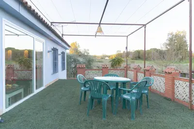 Jardín al aire libre en Alojamiento Rural junto a Vía Verde Olvera
