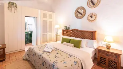 Cama o camas de una habitación en Finca las Chozas Antequera - La Joya by Ruralidays