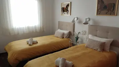Cama o camas de una habitación en El descanso del Bailío By Guimar