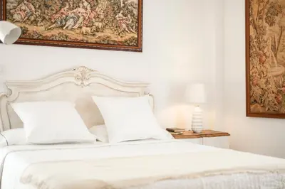 Cama o camas de una habitación en Villa La Gaviota - Oasis andaluz con piscina, jardín y barbacoa junto Ruta del Gollizno en Olivares