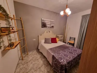 Cama o camas de una habitación en Casa rural El Parral