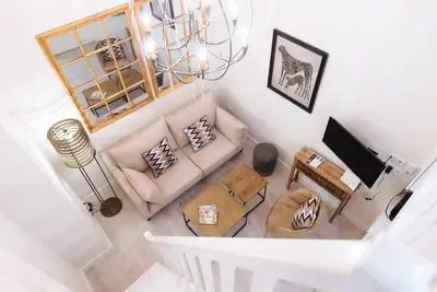 Zona de estar de Selecta Elegante y Céntrico Apartamento
