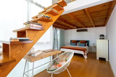 Cama o camas de una habitación en BeHouse Alameda